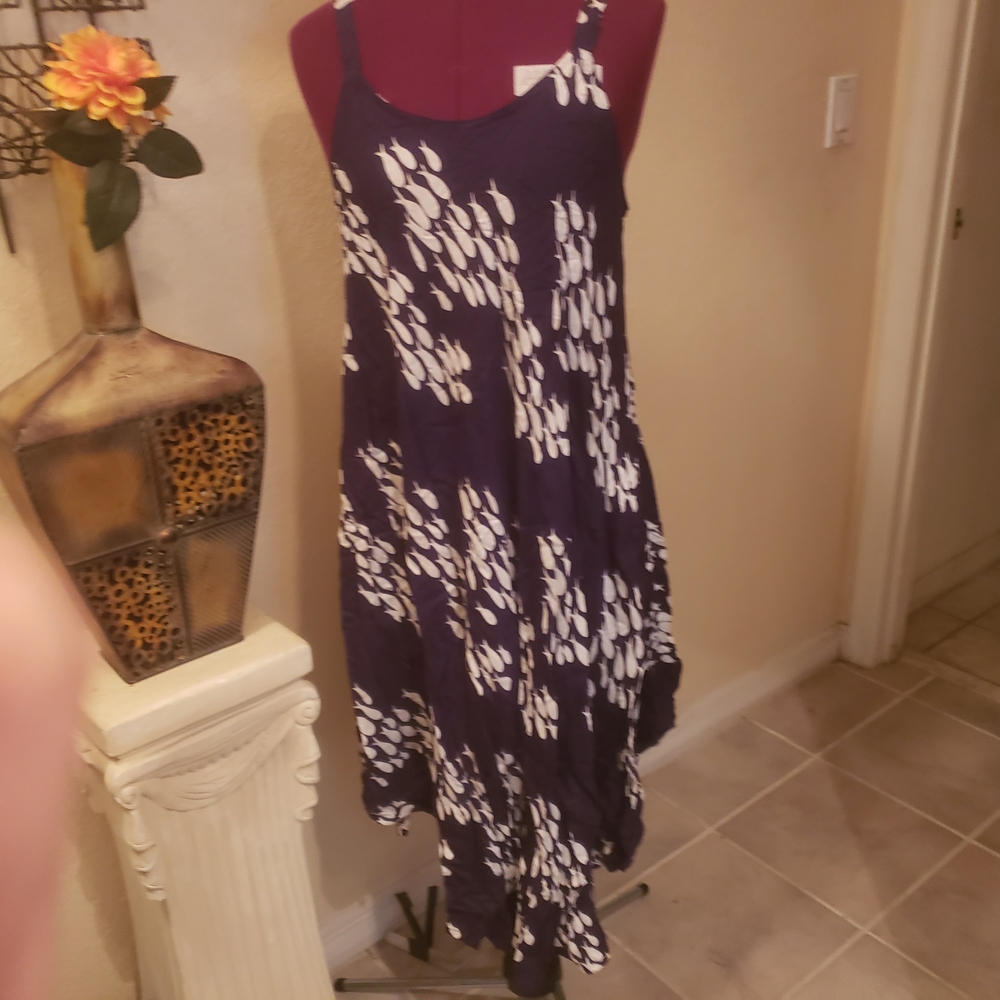 Blue & White Dress